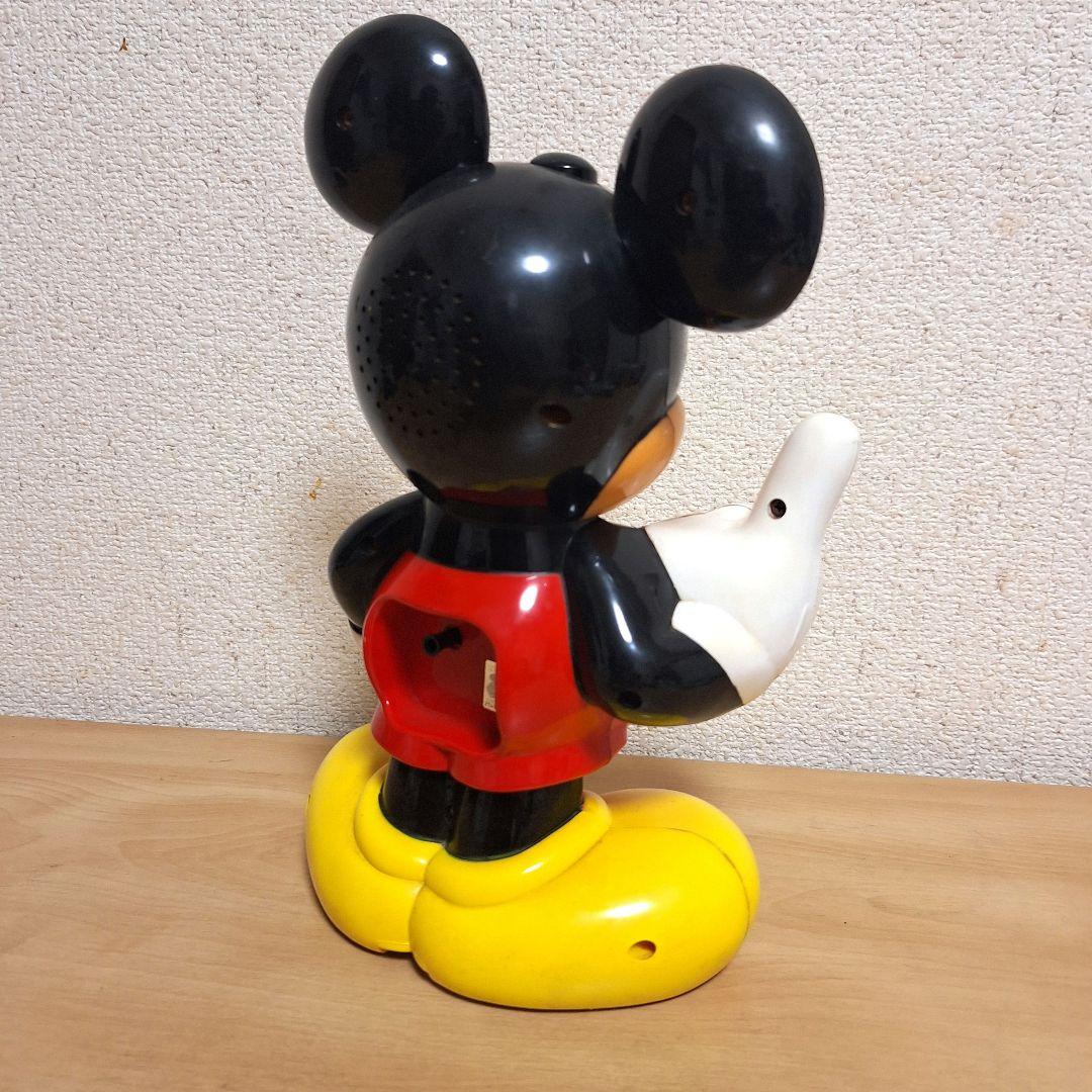 ミッキーマウス 目覚まし時計　置き時計　ディズニー　昭和レトロ　置き時計　動作品