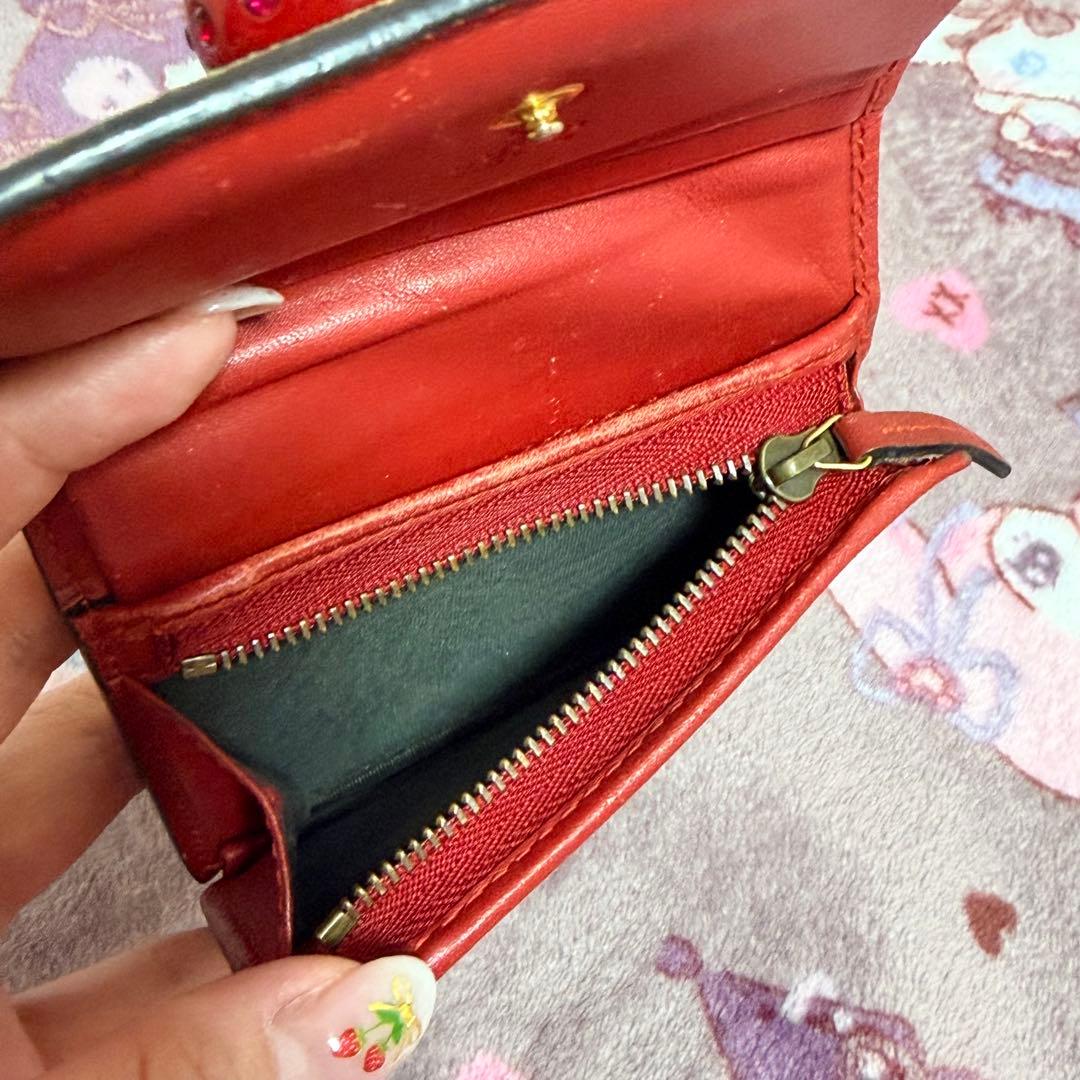 GUCCI チェリー装飾 二つ折り財布 グッチ