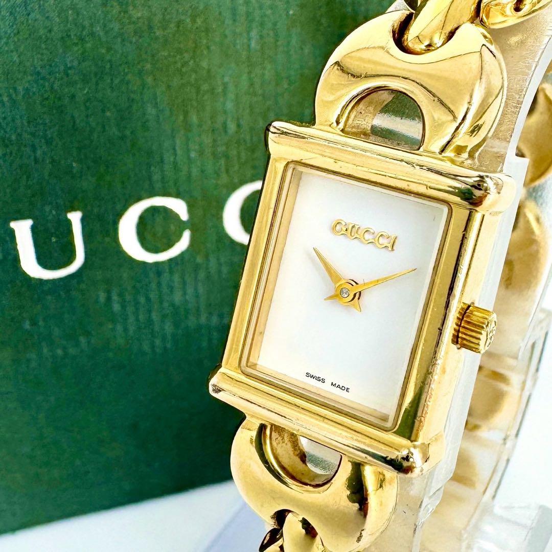 付属品完備】GUCCI 1800L ゴールド チェンジベルト 腕時計