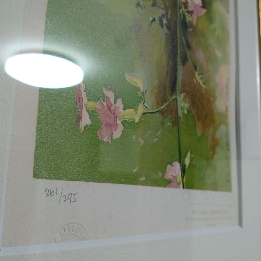 【8000円値下げ】トレンツ・リャド「つりがね草」リトグラフ 版画 58.5cm