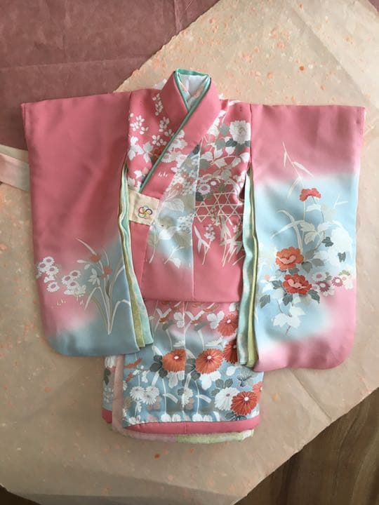 静] 市松人形 18号サイズの着物と長襦袢