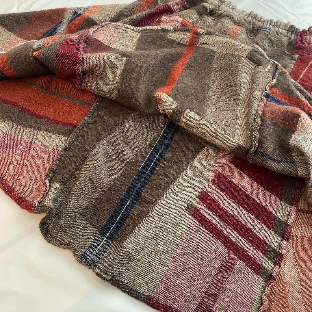 tamaki niime 玉木新雌　ウールフレアスカート　温かみ　ポケット　総柄