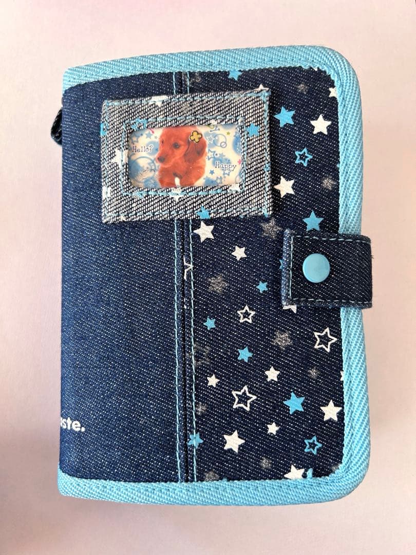 平成レトロデニムシール手帳カバーいぬ