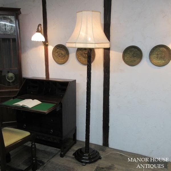 イギリス アンティーク スタンドライト 黒 イギリス アンティーク 家具
