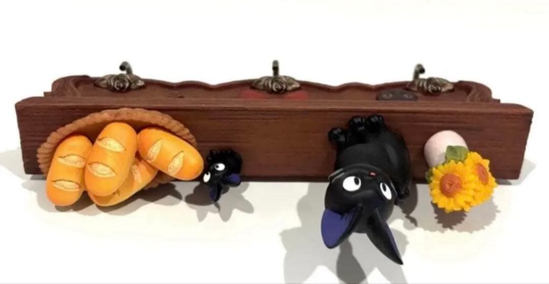 魔女の宅急便 おしゃれシェルフとジジ 壁掛け フック