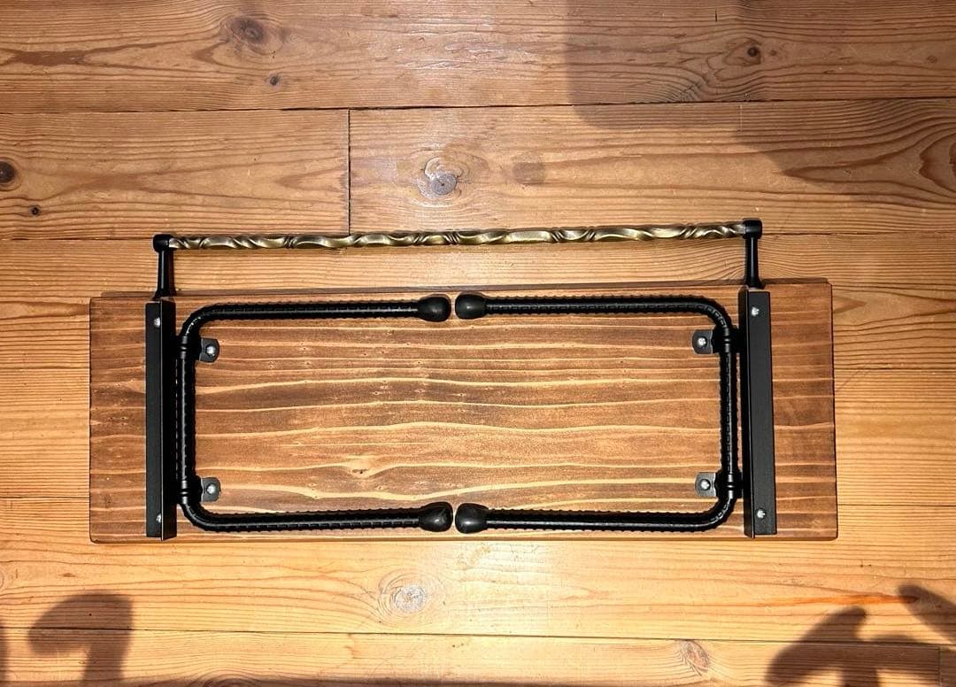 No.8 ソロテーブル アイアンミニテーブル ツイストハンガー付