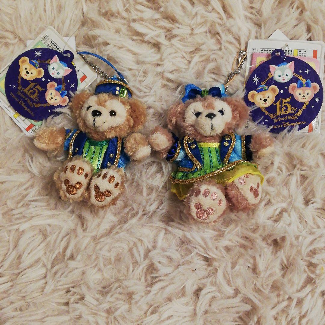 15周年ダッフィー シェリーメイ ぬいぐるみストラップ 公式