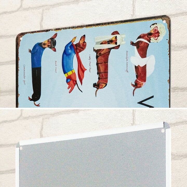 デザイン看板 A4】ダックスフント 犬c☆ポスター絵かわいい雑貨