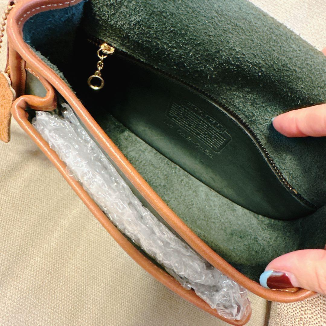美品!超レア品 オールドコーチ ショルダーバッグ 深緑 OLD COACH