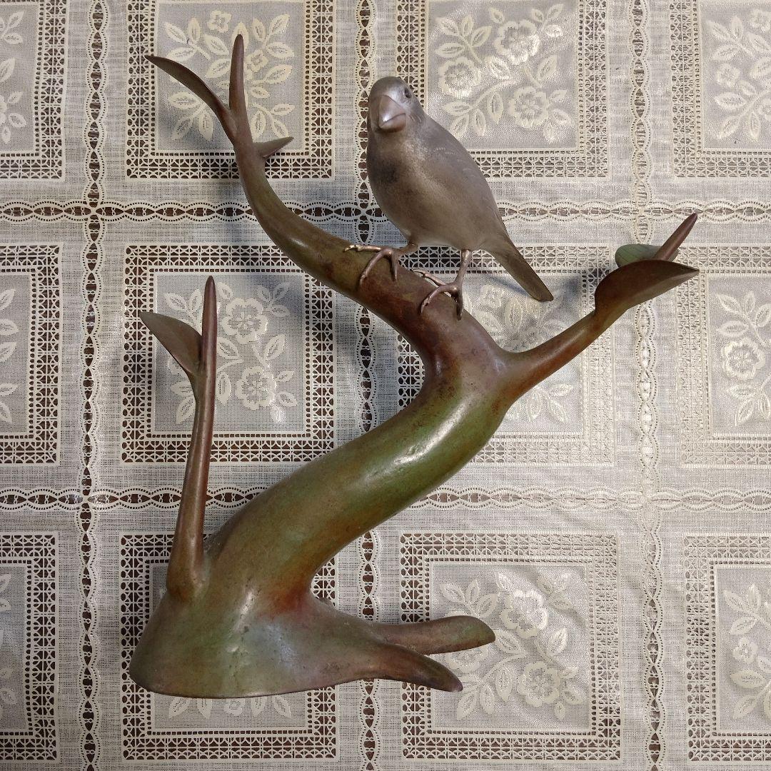 加納晴雲作 彫金 象嵌『鶯』