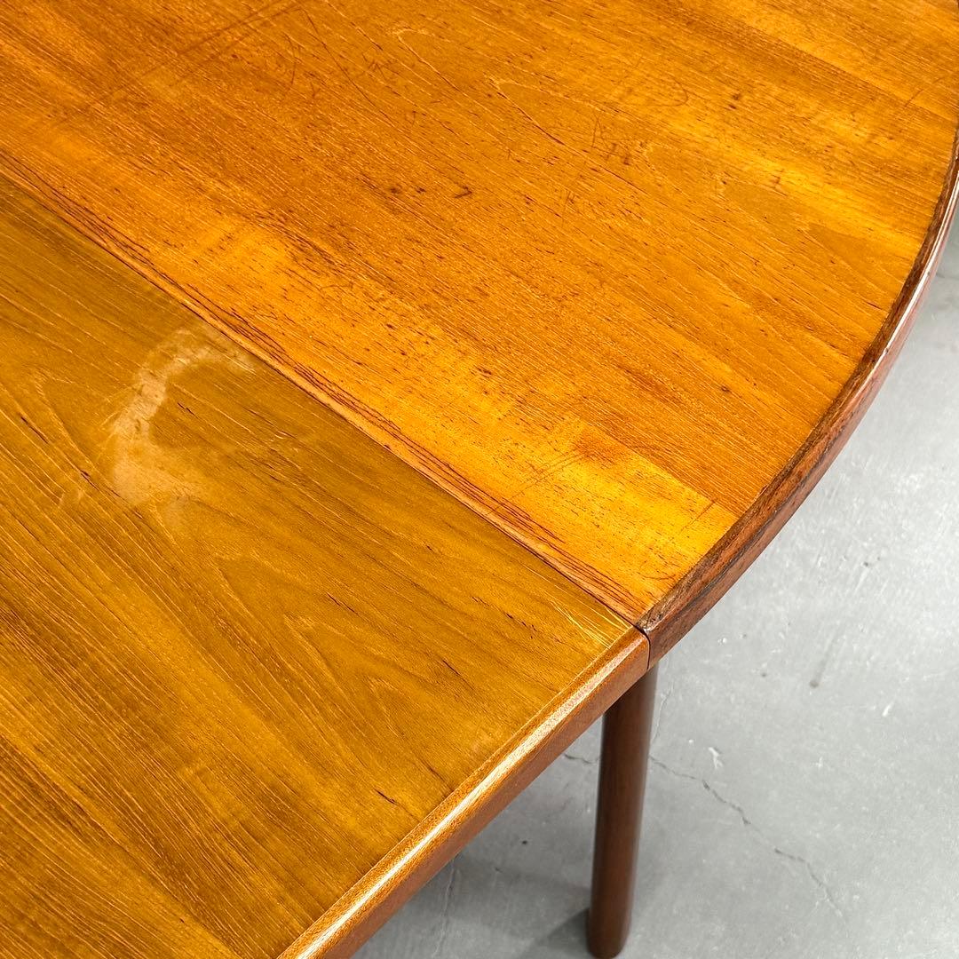 英国 ヴィンテージ チーク オーバルテーブル(401) 脚着脱可