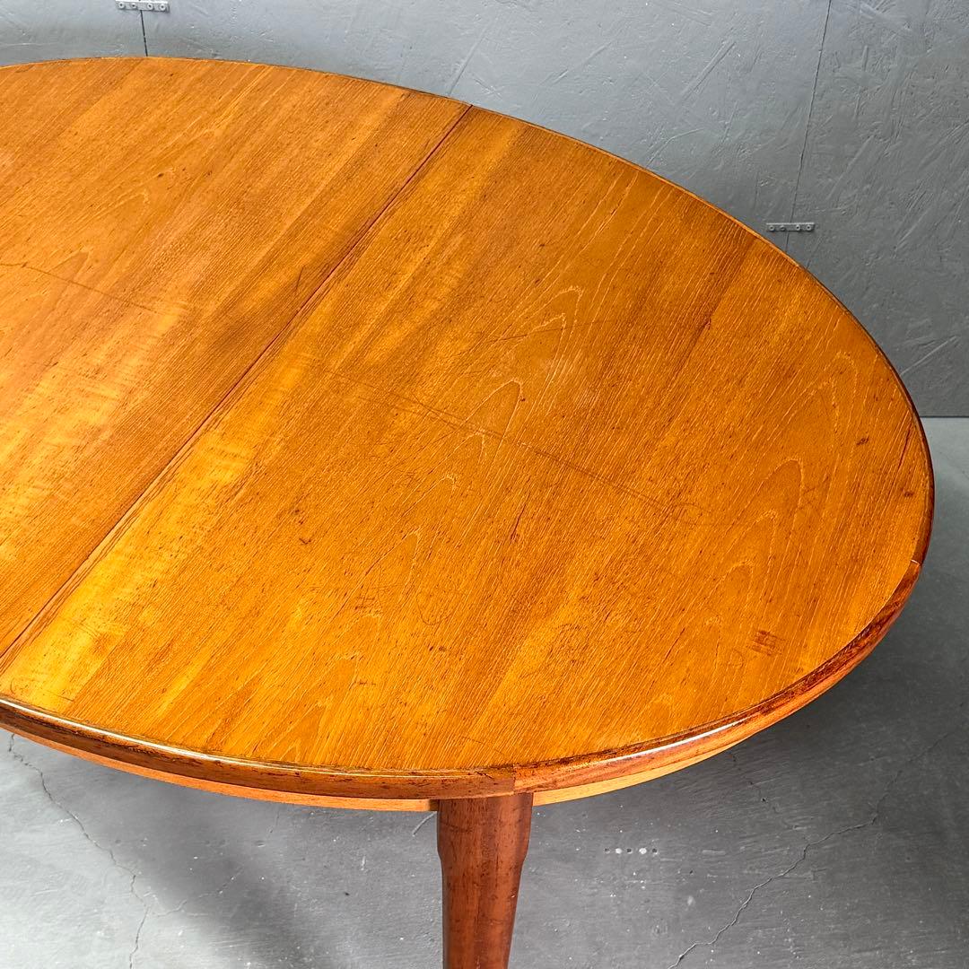 英国 ヴィンテージ チーク オーバルテーブル(401) 脚着脱可