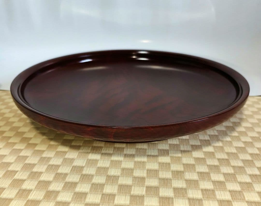 欅造赤漆　盛器　高月国光作