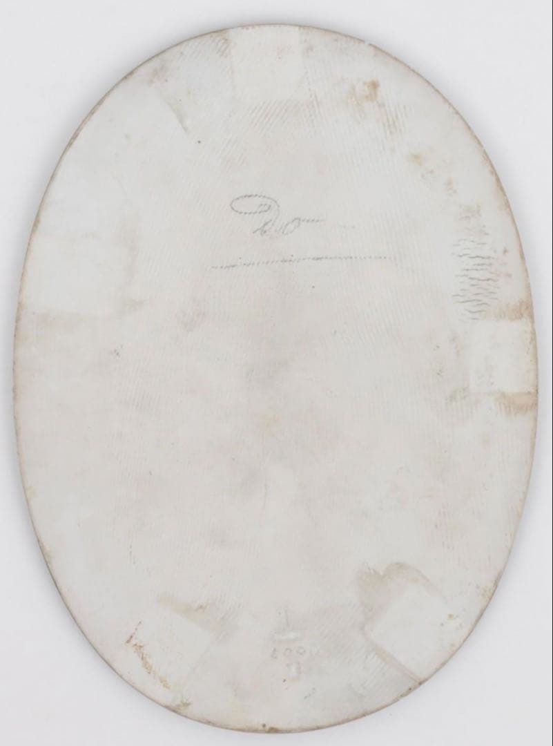 19世紀KPMベルリン人物文陶板画　「KPM」刻印　共箱　東Y7-1219☆1F