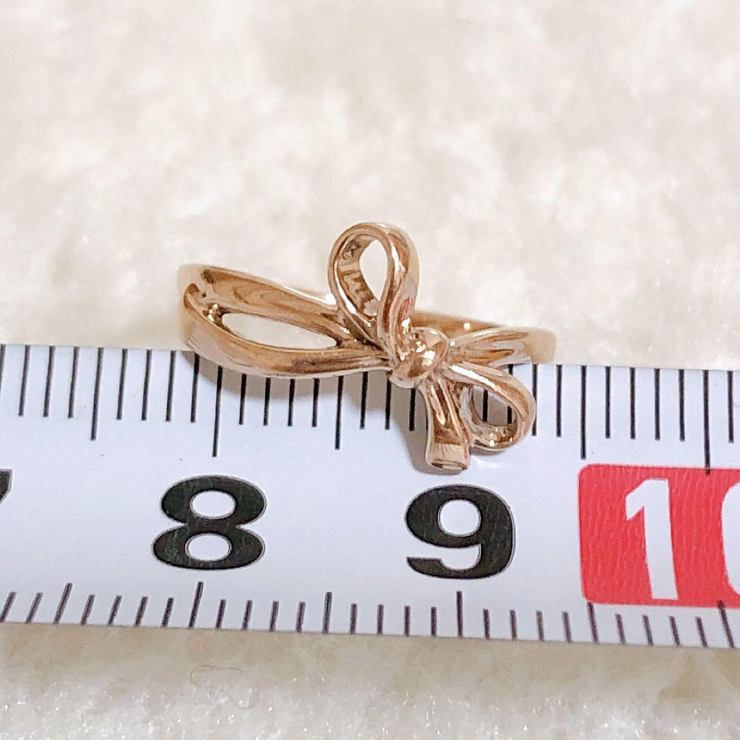 STAR JEWELRY K10 リボンモチーフ　リング　5号
