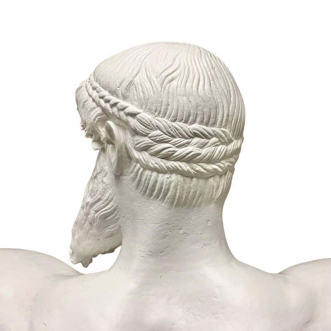 希少】ポセイドン 石膏像 石像 胸像 デッサン 特大 彫刻 置物 オブジェ