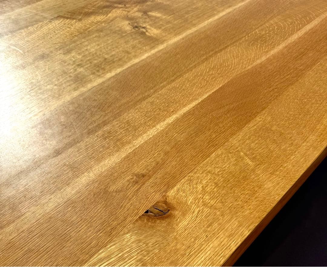 美品 飛騨産業 森のことば LDテーブル 160 オーク無垢 日本製 26.9万