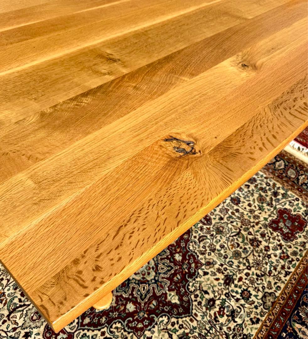 美品 飛騨産業 森のことば LDテーブル 160 オーク無垢 日本製 26.9万