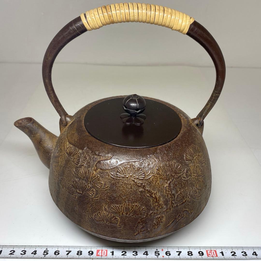 在銘 鉄瓶 タサオ 高さ19cm 東N7-1011①