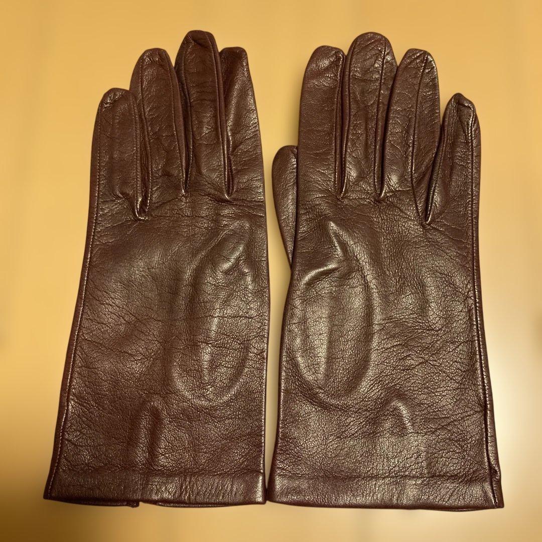 新品 セルモネータグローブス 革手袋 裏カシミア こげ茶 6.5 2025年
