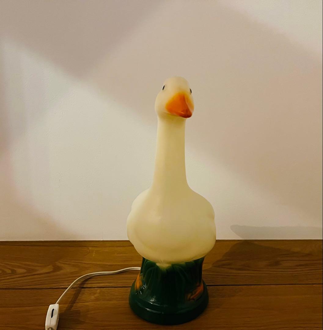 昭和レトロ当時物 アヒル スタンドライト 照明 卓上ランプ 三丹工芸