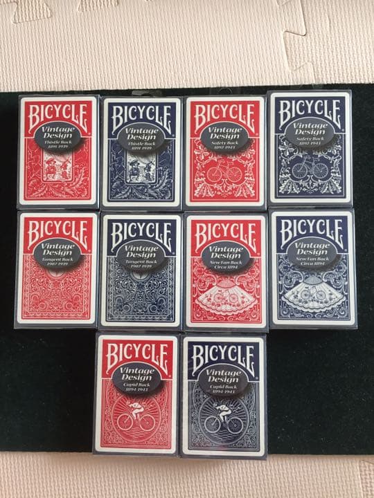 絶版 新品未使用]復刻版バイスクル ビンテージバック赤青各1個