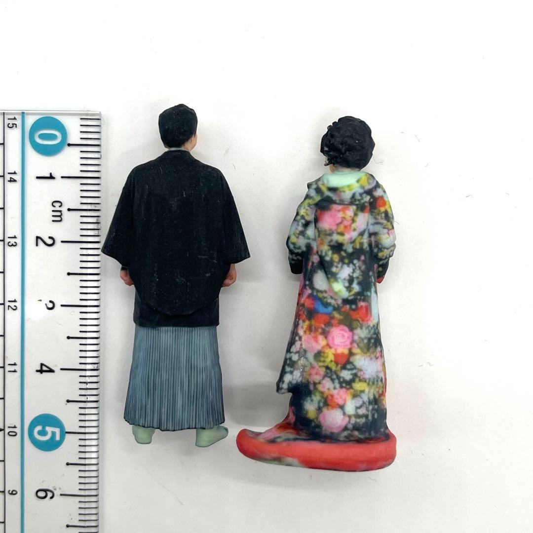 1/32 結婚式　着物　フィギュア2体　ジオラマ　ミニチュア　1/64より大