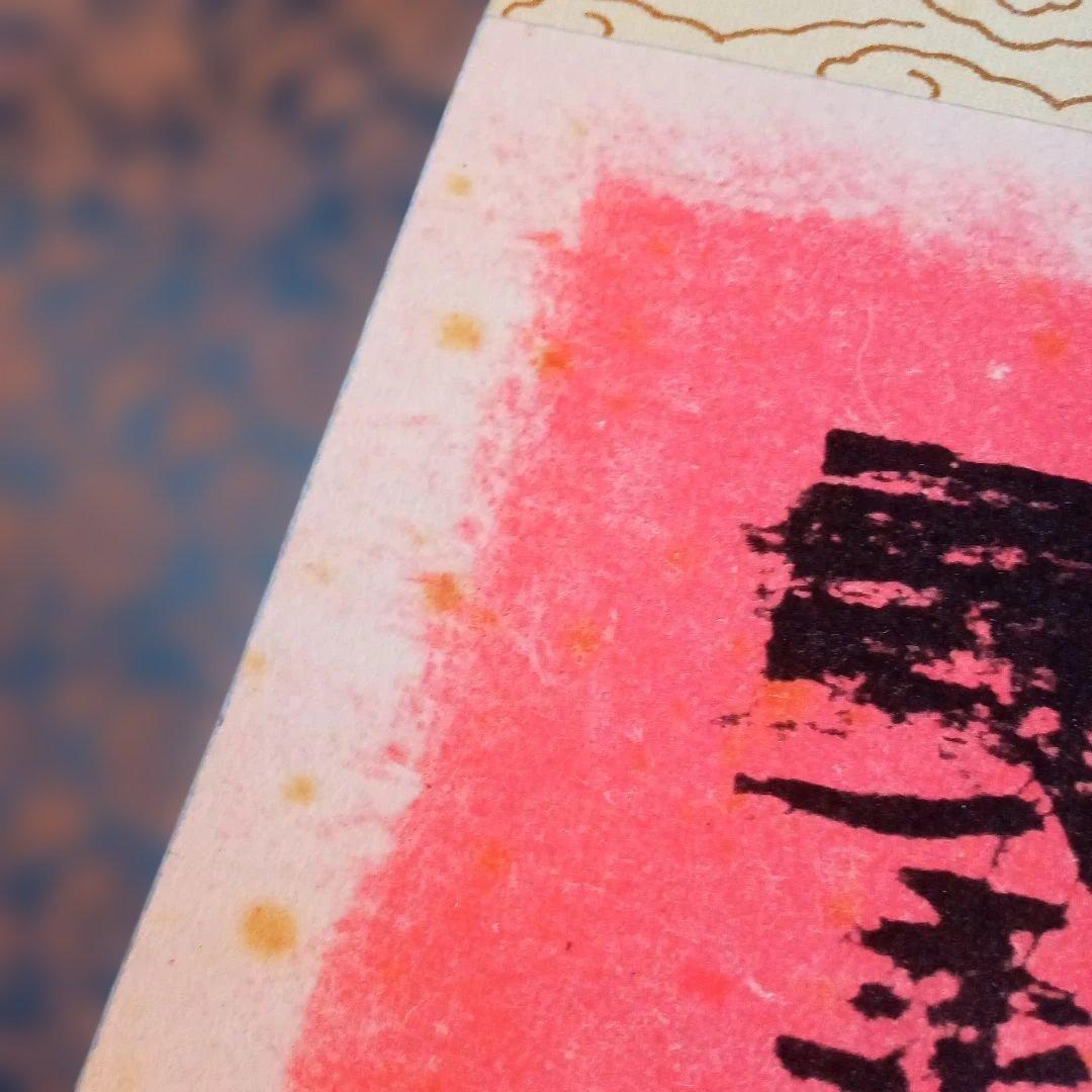 希少作】 「金魚ネプタの柵」裏彩色 棟方志功