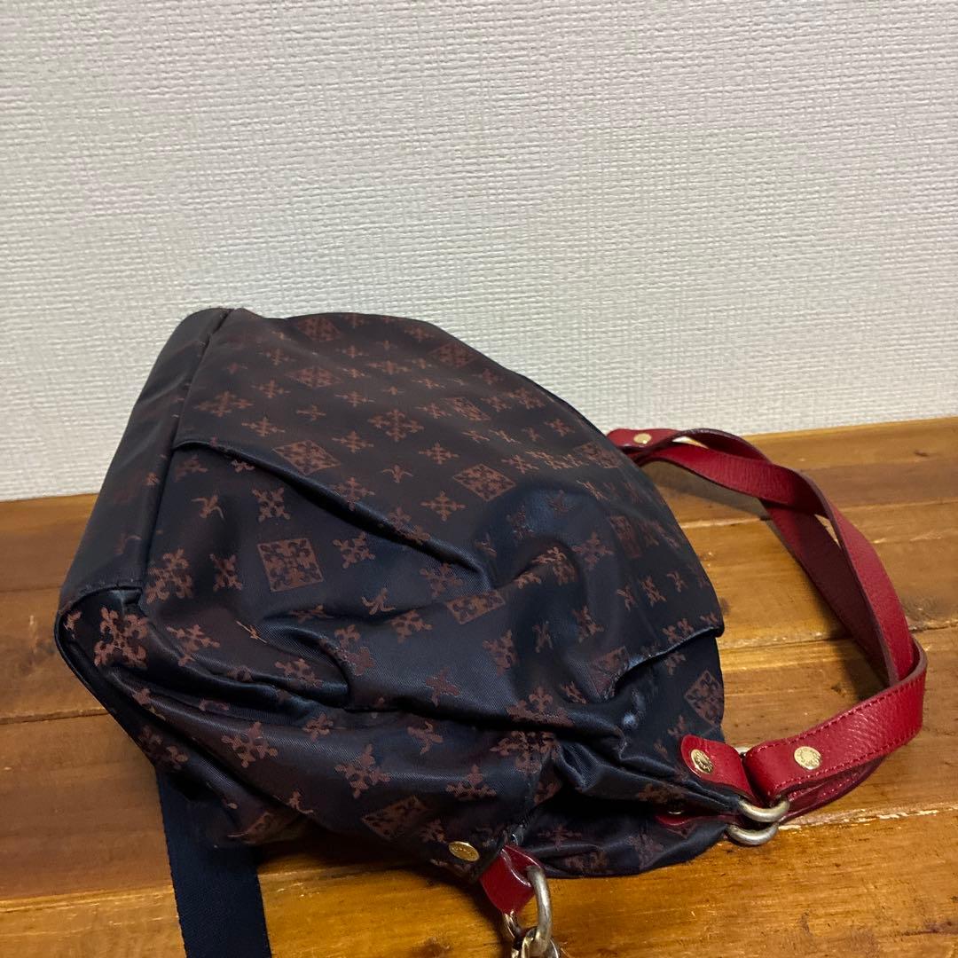 【美品】russet ラシット ナイロン レザー 2WAY ショルダーバッグ