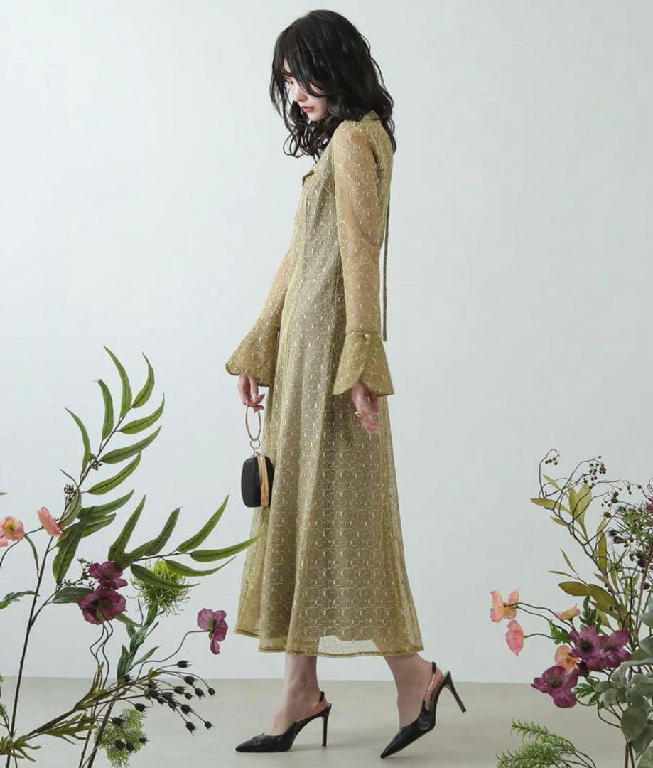 ANDRESD back open geometric dress ANDRESD バックオープンジオ