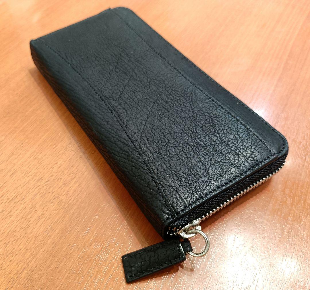 い*す様 高級 鮫革（シャークスキン) 長財布 黒