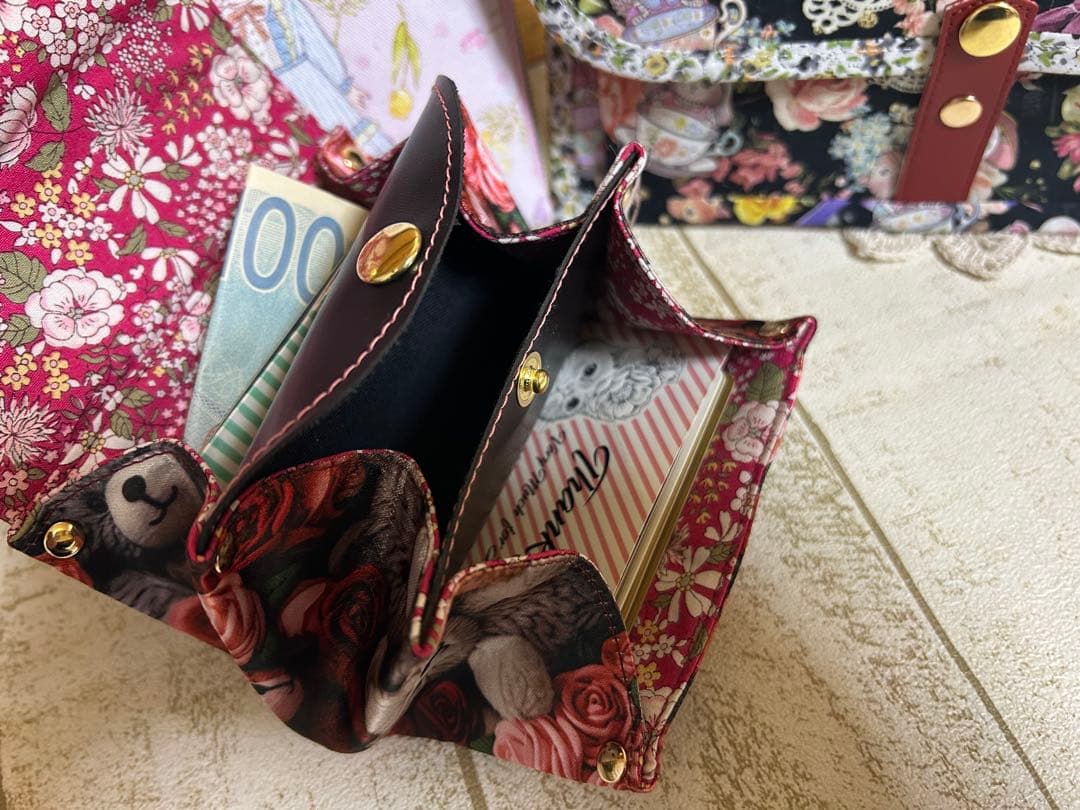 よーぽん様　ジョリーフルール L字ポーチ スマート長財布 小財布ベア