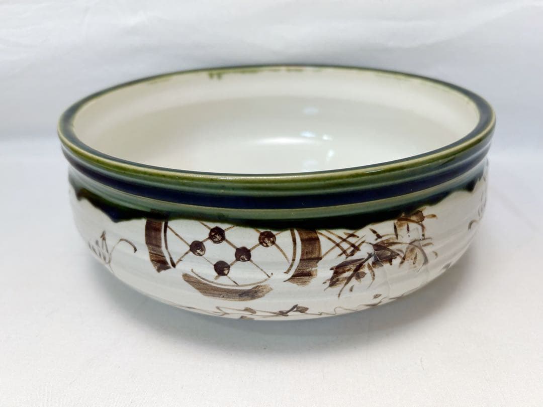 ほぼ未使用 茶道具 加藤五陶造 織部焼 平水指 割蓋 陶印 元箱 - メルカリ