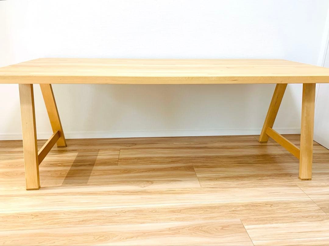 ニトリ　ダイニングテーブル　Nコレクション　ナチュラル　木製　6人掛け　8人掛け