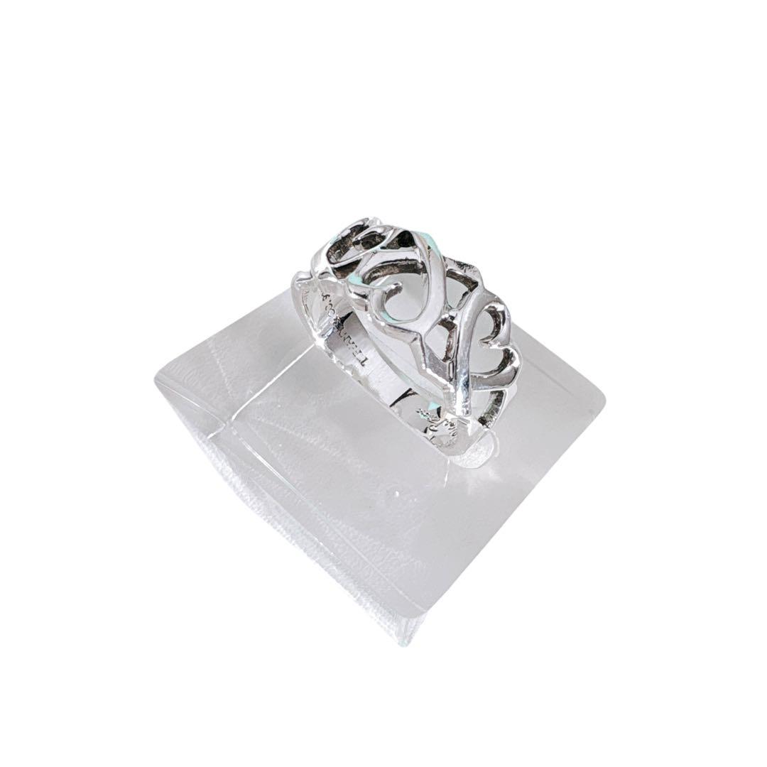 【光沢艶感仕上げ】ティファニー トリプルラビングハート シルバー リング 12号