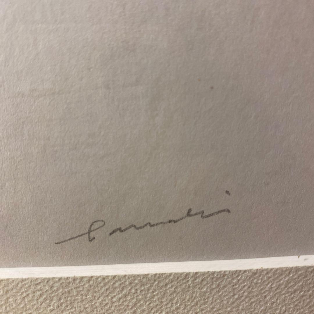 ★週末セール！緒方環さんサイン入 墨濃淡で女性表現Tamaki Ogata 真作