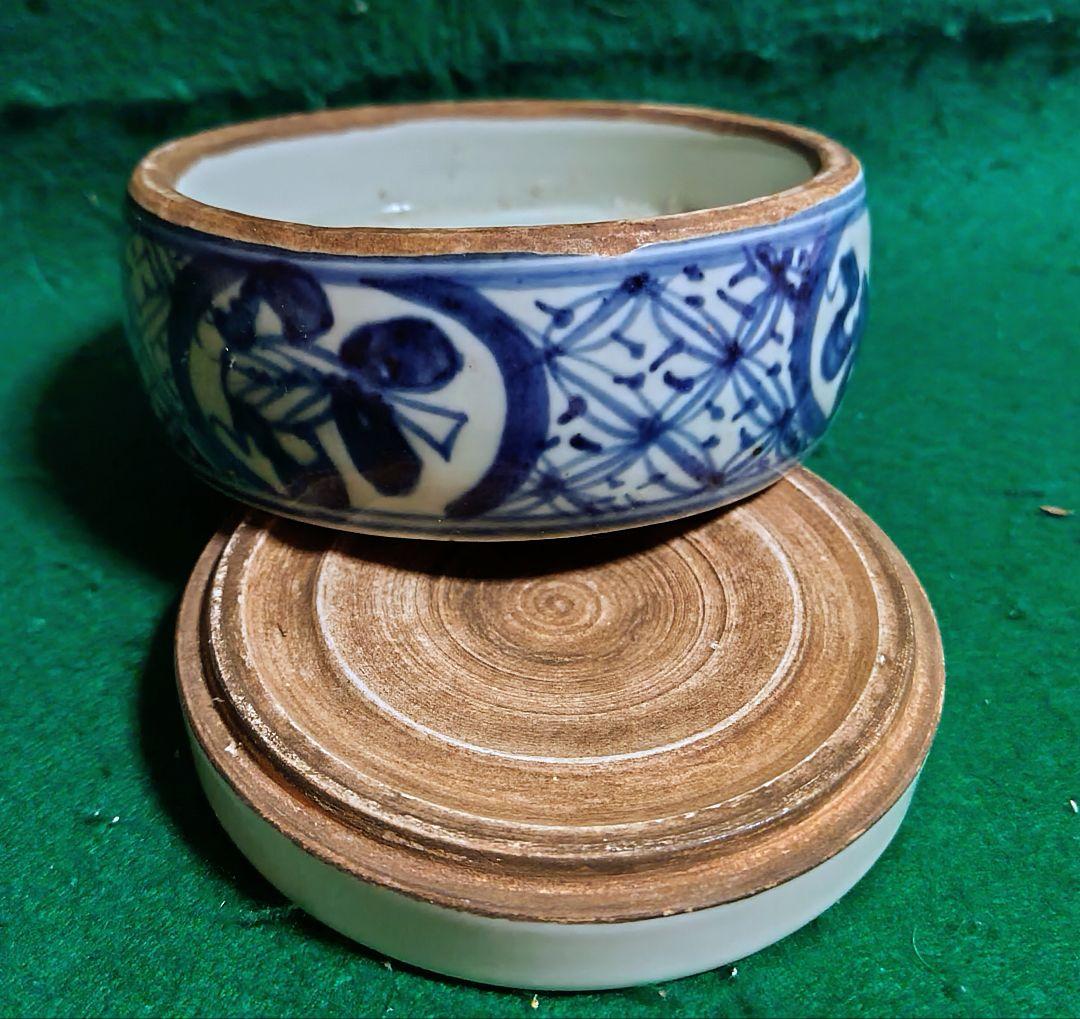 硯 陶器製 中国製 染付 書道