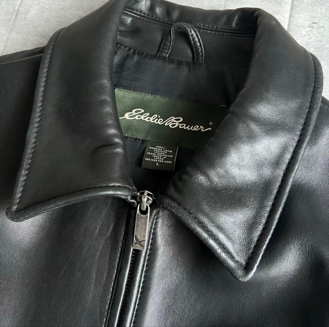 10月5日出品終了】Eddie Bauer 00s ラムレザージャケット