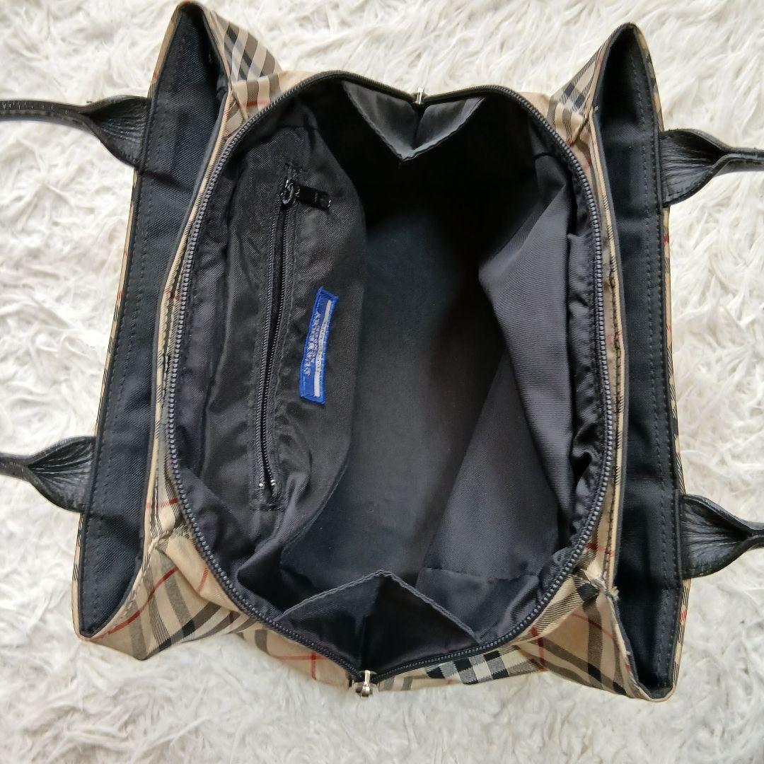 【BURBERRY BLUE LABEL】大容量ノバチェックハンドバッグ
