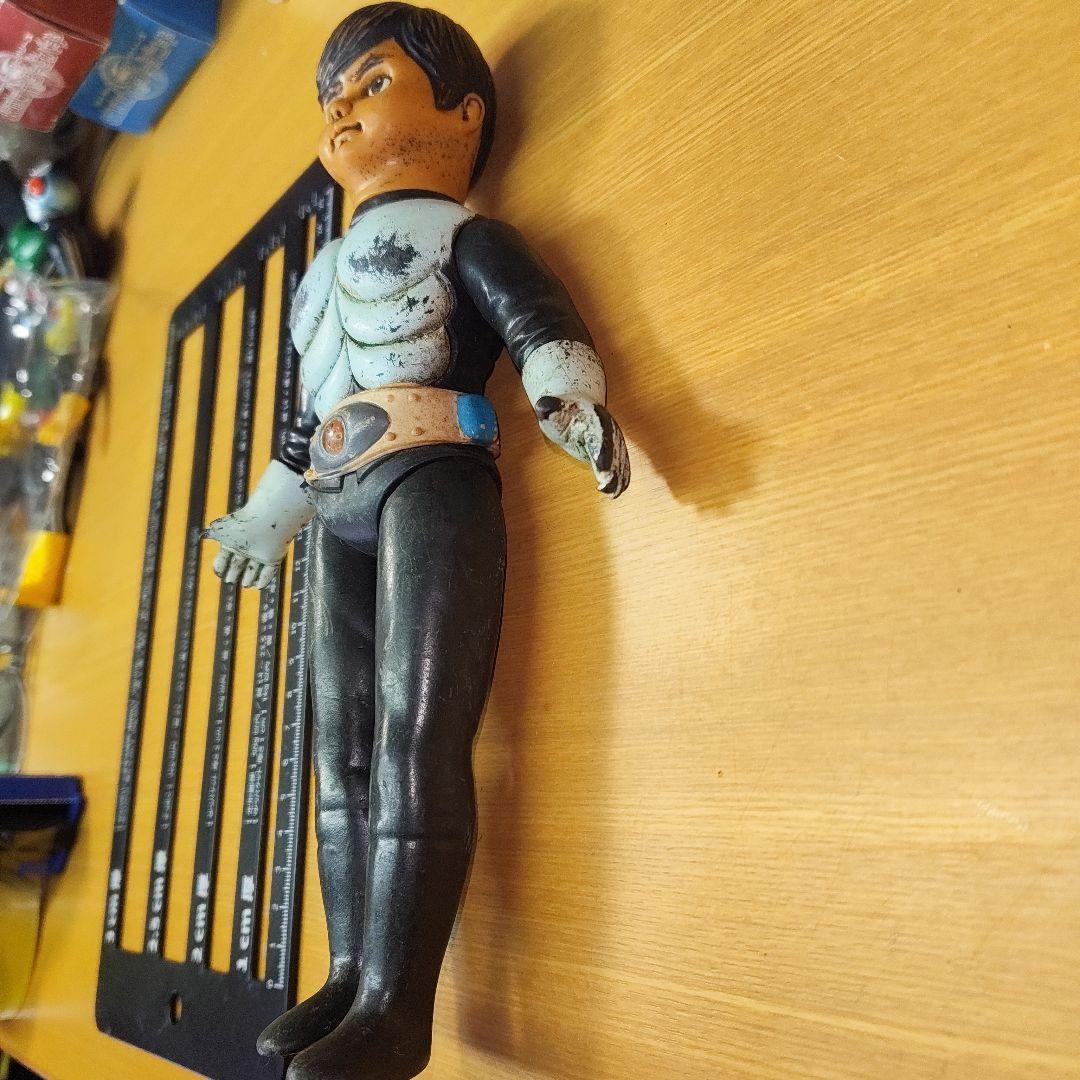 (値下げしました)中古ソフビ　面とれ　仮面ライダー1号　マスク無し　25センチ