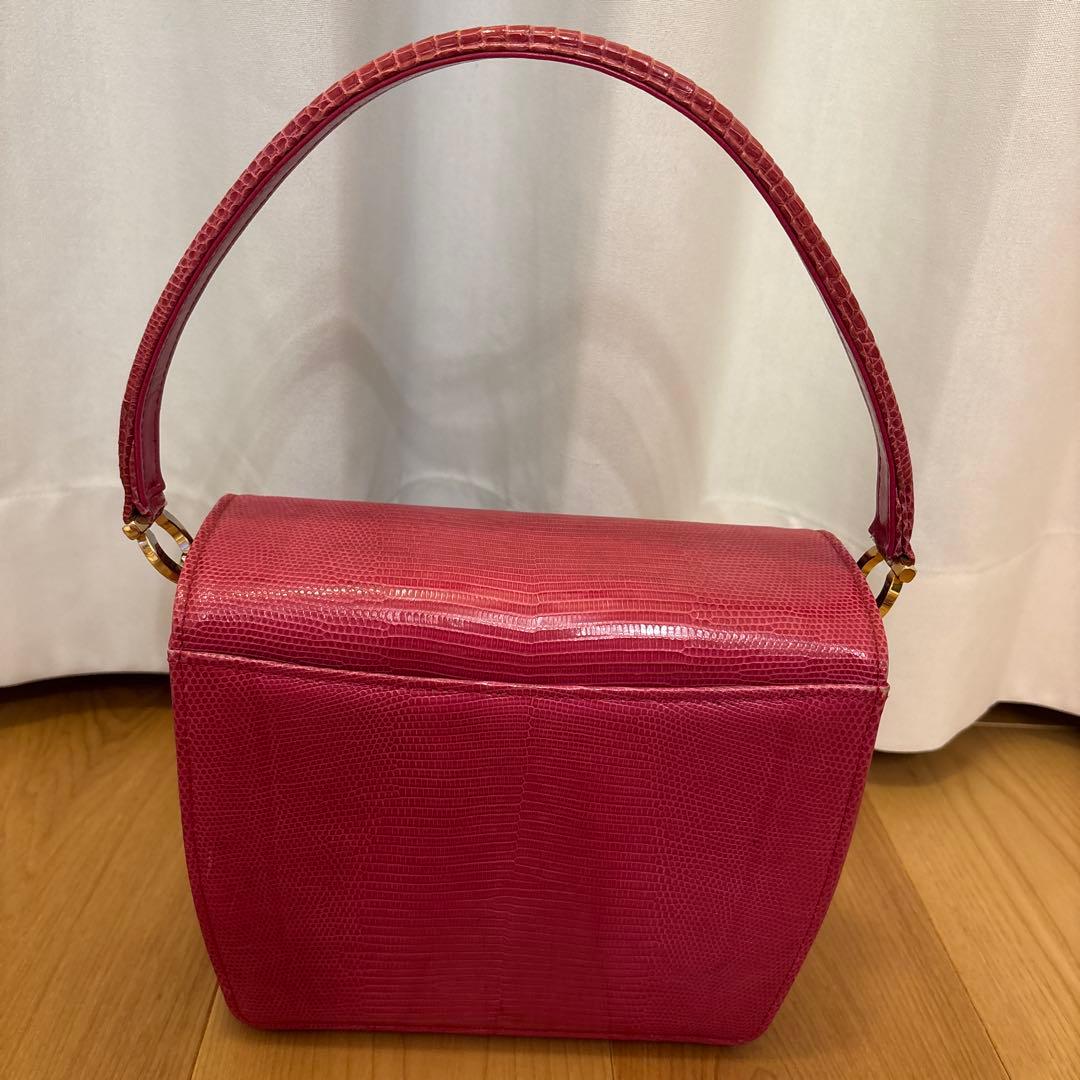 Reptile Bolsetta JRA認定 リザード 本革 ハンドバッグ