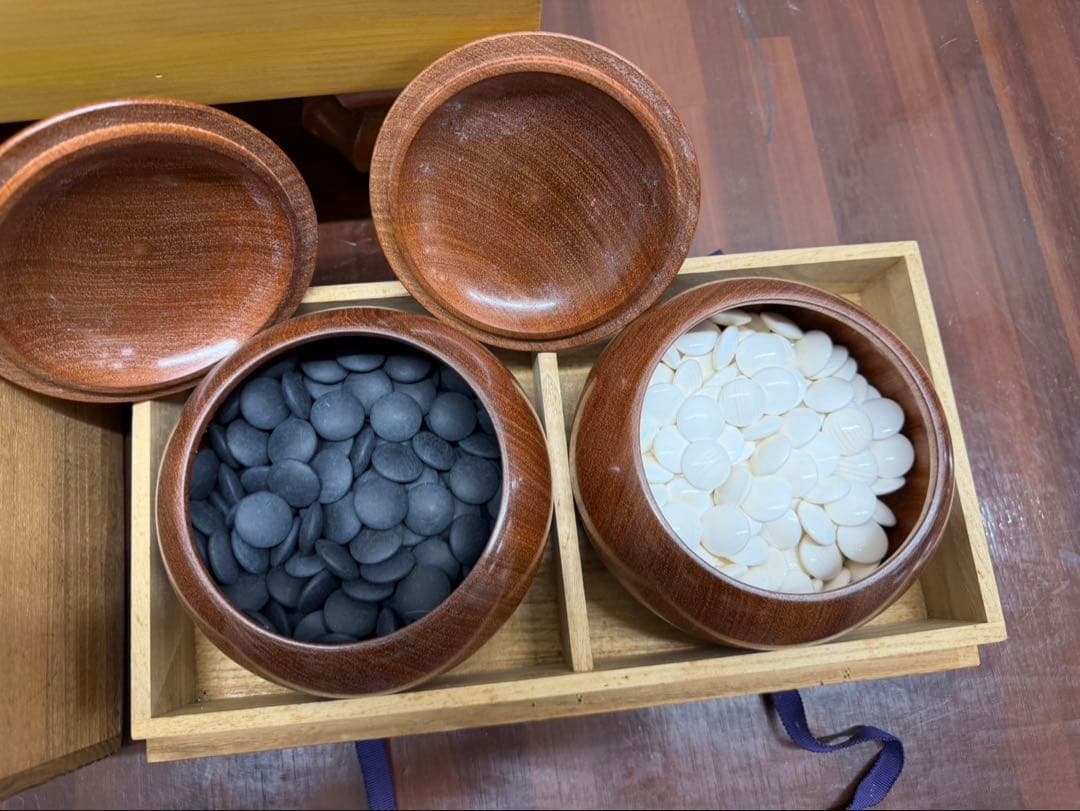 囲碁セット　碁盤　碁石　蛤碁石　那智黒