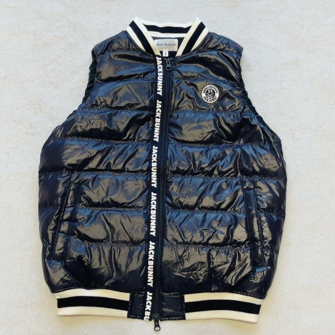 極美品　ジャックバニー　ダウン　マジックダウン　軽量　ベスト ネイビー