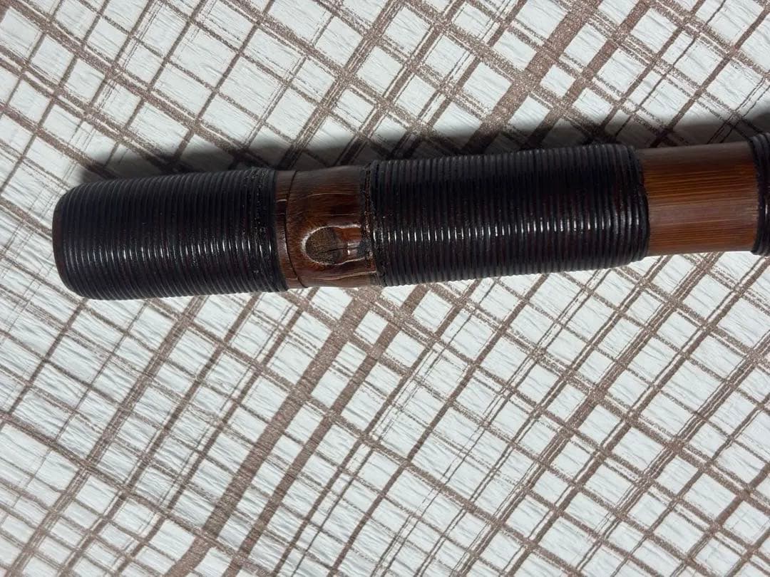 雅楽 龍笛 古管 煤竹 漆 籐巻 白木筒 楽器・機材