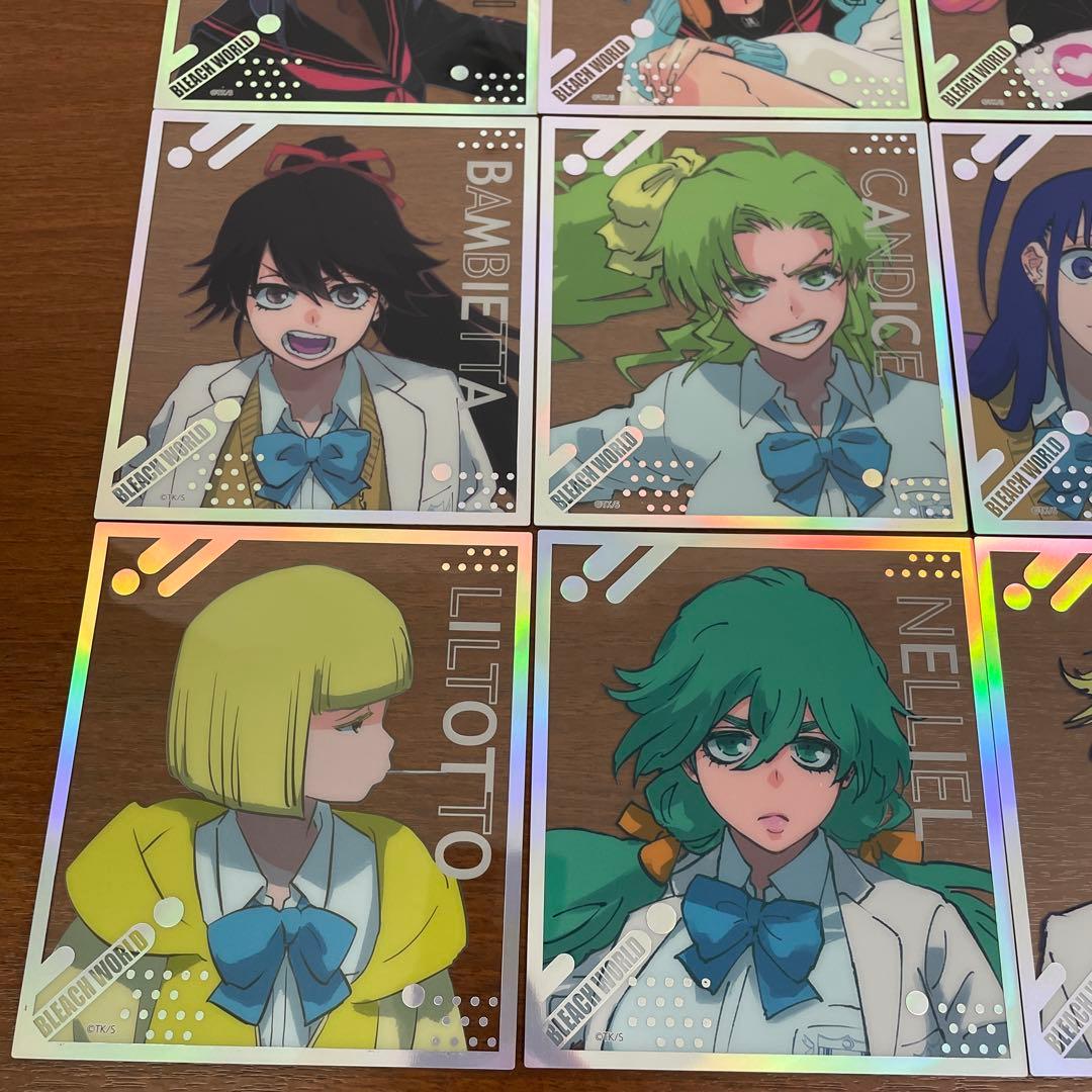 ❶BLEACH WORLD クリアミニ色紙 護延高校&白砂女子 全16種コンプ