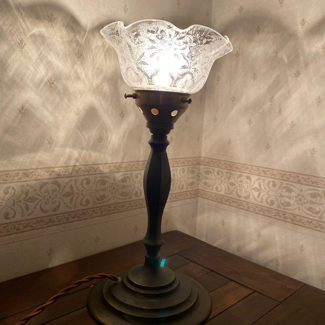 英国アンティーク ビクトリアン 美しい ボタニカル 酸エッチング