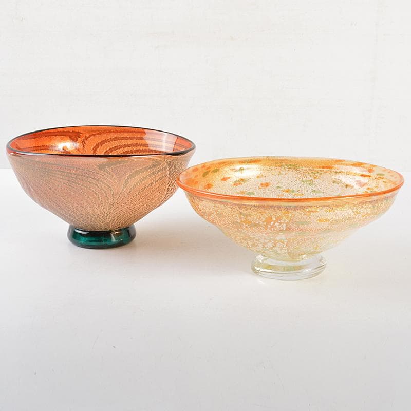 ガラス作家 高松敬子作 鉢 器 2点まとめて D R7510