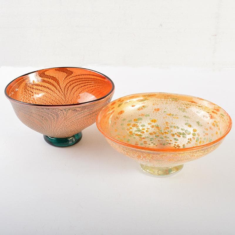 ガラス作家 高松敬子作 鉢 器 2点まとめて D R7510