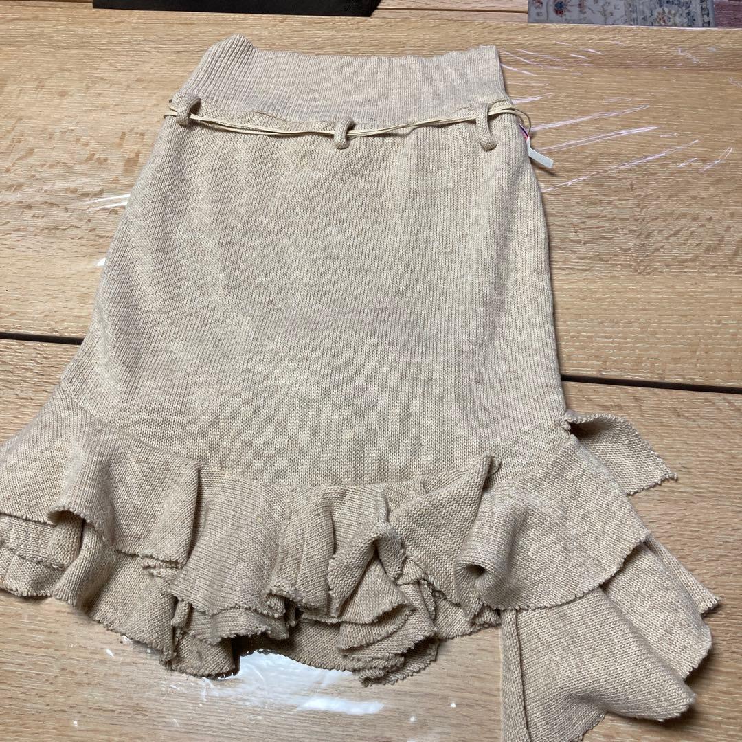 ノゾミイシグロ　 NOZOMI ISHIGURO フリルスカート ニット