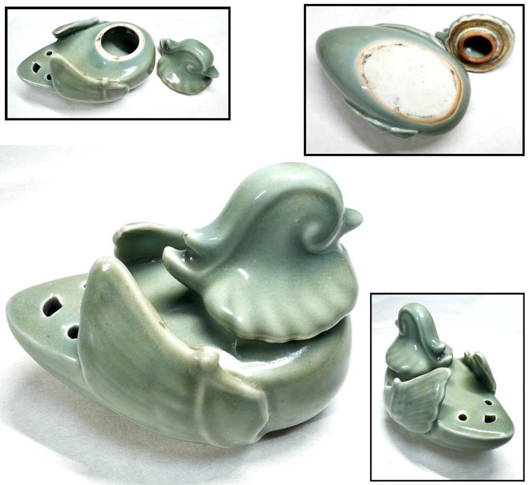 高麗 青磁鴛鴦香炉 朝鮮古陶磁器 李朝 骨董 古玩 朝鮮古美術 WWTT227